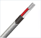 Fiberglass insulated thermocouple extension wire with stainless steel overbraid