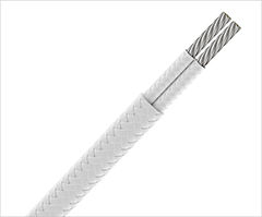 Ceramic fibre parallel construction thermocouple wire and thermocouple extension wire
