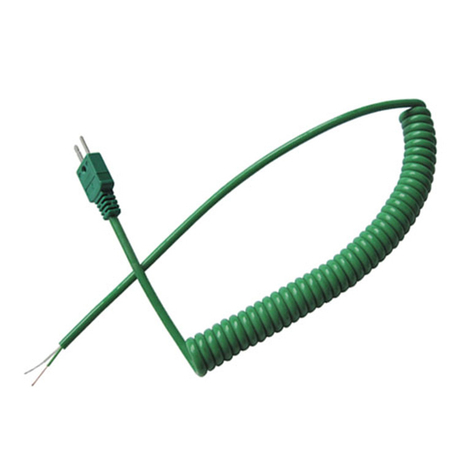 CCP-K IEC Color Coiled Cords Thermocouple With Molded Miniature Male Connector