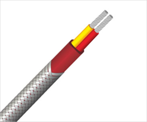 Stainless-steel-braided-PVC-insulated-parallel-twin-thermocouple-wire-and-thermocouple-extension-wire