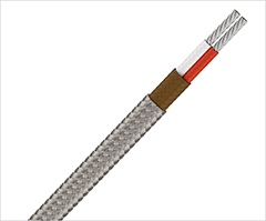 High temperature fiberglass insulated parallel construction thermocouple wire