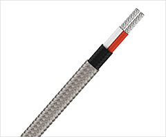 Fiberglass insulated parallel construction thermocouple wire and thermocouple extension wire with metal overbraid