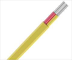FEP insulated parallel construction thermocouple extension wire