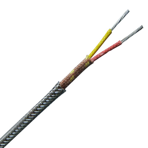 Special limits of error fiberglass insulated parallel construction with stainless steel braid thermocouple wire 