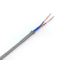 Stainless steel braided FEP insulated flat twin thermocouple wire-Single pair