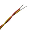 High temperature fiberglass insulated twisted pair thermocouple wire and thermocouple extension wire - Single pair